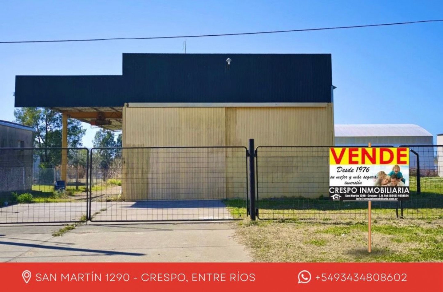 Oportunidad de venta: Galpon en el Parque Industrial de Crespo, Entre Rios.